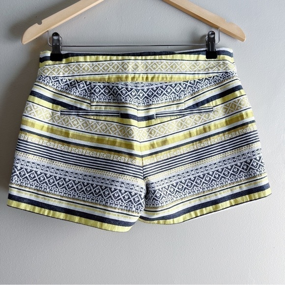 Ann Taylor LOFT The Riviera Short in Yellow White Jacquard Stripes, Size‎ 0 - Picture 12 of 13